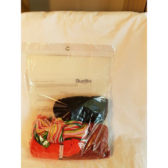 Bucilla Plastic Canvas Kit Halloween Black Cat Pumpkin Needlecraft Wall Art USA - Picture 5 of 7